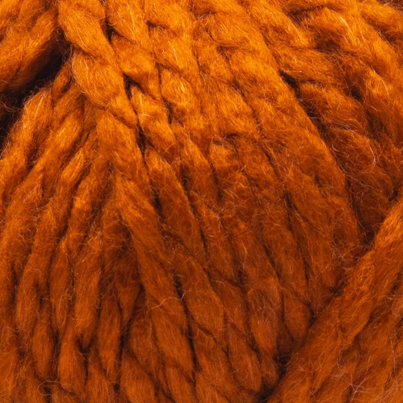 estako Cozy Thick & Quick Yarn 20% Wool 80% Acrylic Soft Super Bulky Weight #6 Knitting and Crocheting Yarn 3.52 oz (100gr) 65 yds (60 m) (52099-Dark Orange) - Image 2